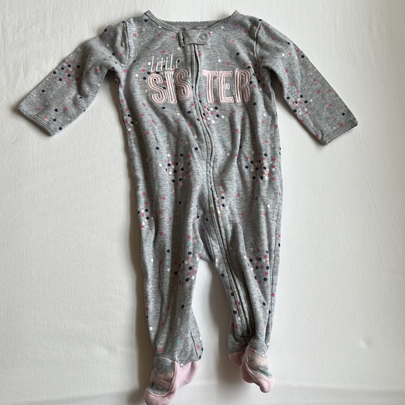 Bundle of 3 Carter's Baby Girl's Footed Pajamas Size 6 Months - Picture 9 of 15